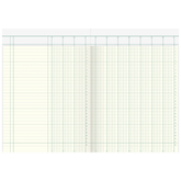 Spaltenbuch mit Kopfleiste | A4, 80 Seiten, 10 Spalten, Karton, magenta/hellblau